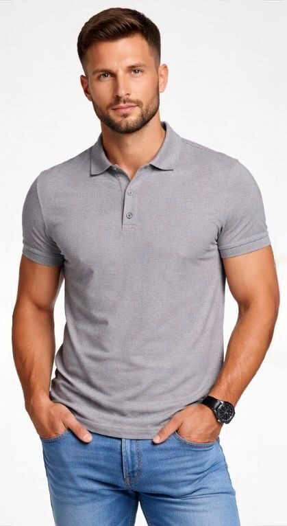  Ombre Polo Shirt – Pelēks